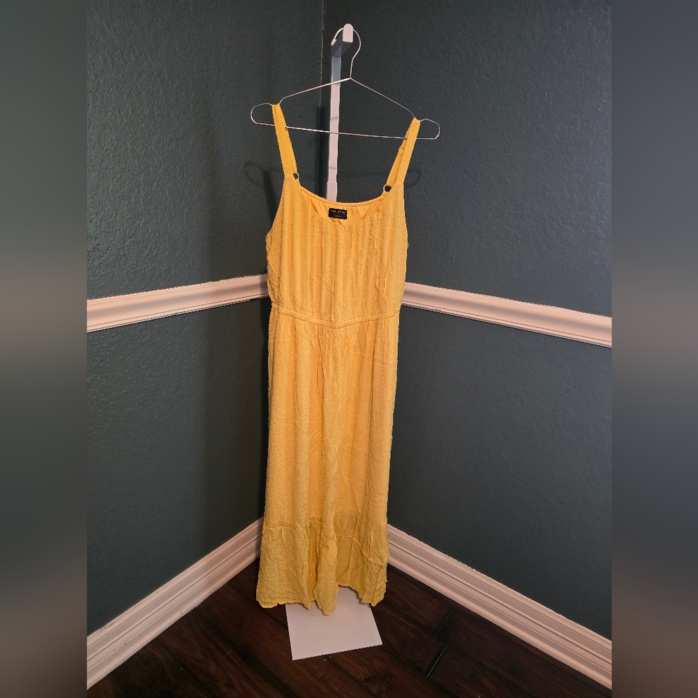 Lane Bryant Yellow Strappy maxi Dress